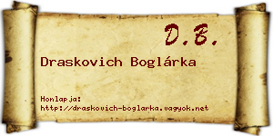 Draskovich Boglárka névjegykártya